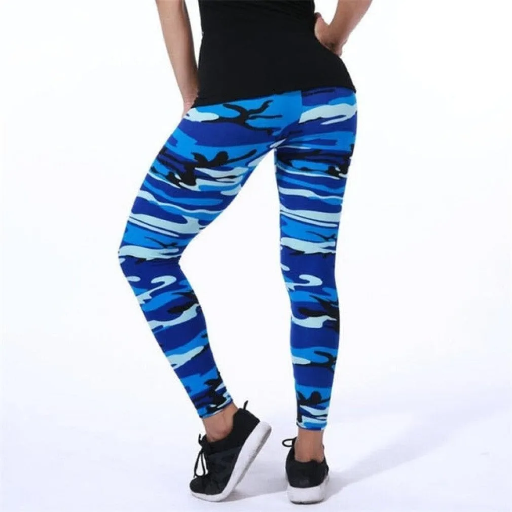 ContiNent 33 Womens for Leggins Graffiti Style Slim Stretch Trouser Army Green Leggings Deportes Pants