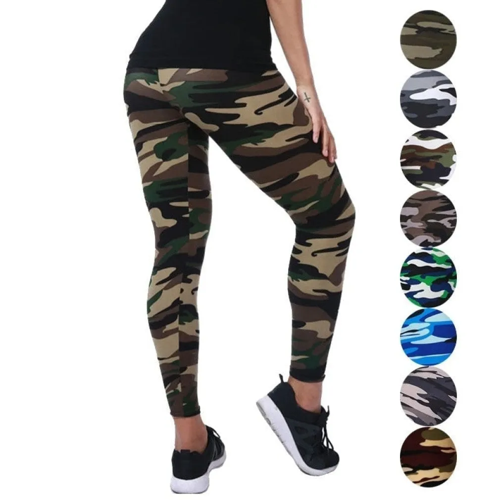 ContiNent 33 Womens for Leggins Graffiti Style Slim Stretch Trouser Army Green Leggings Deportes Pants
