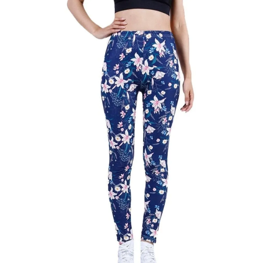 ContiNent 33 Womens for Leggins Graffiti Style Slim Stretch Trouser Army Green Leggings Deportes Pants