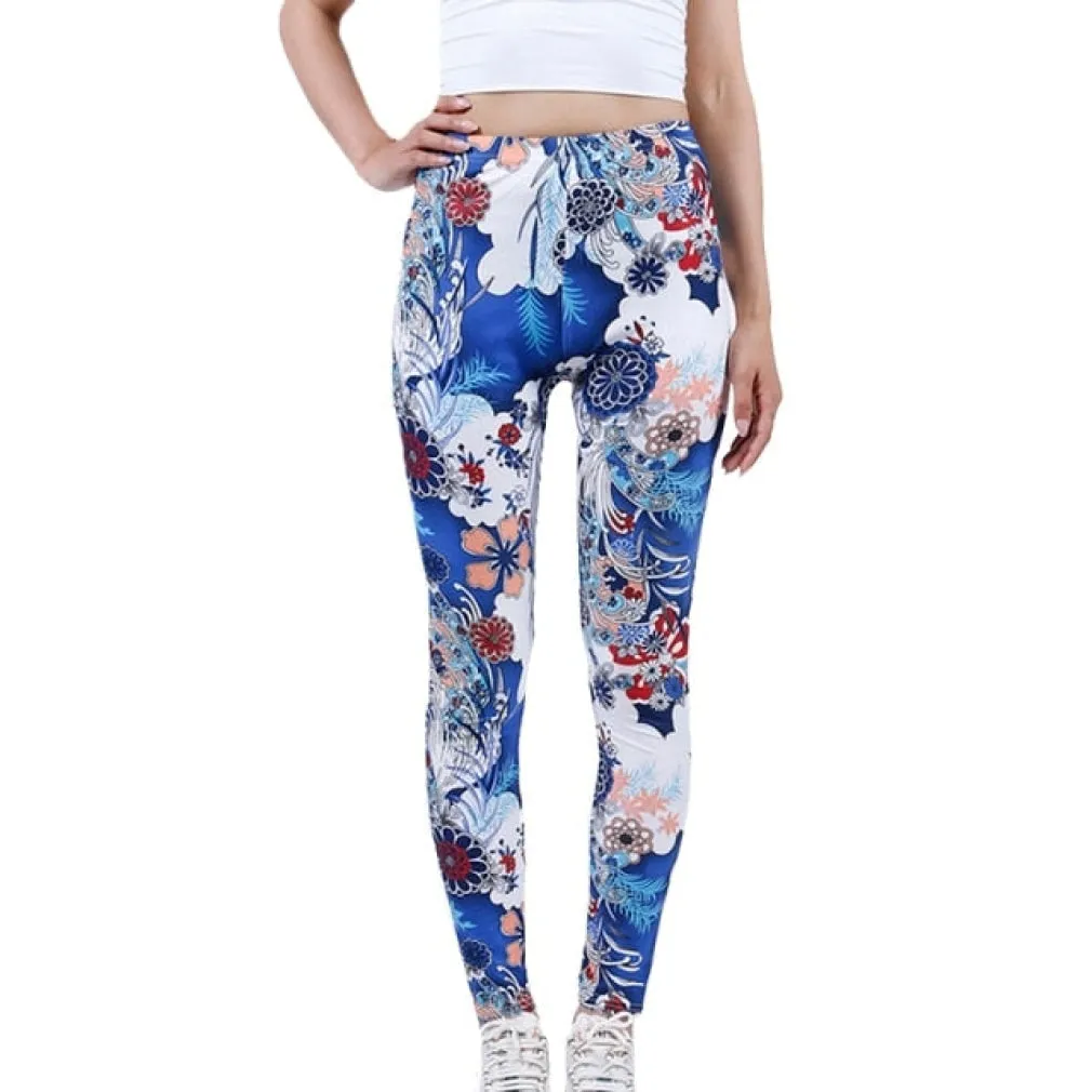 ContiNent 33 Womens for Leggins Graffiti Style Slim Stretch Trouser Army Green Leggings Deportes Pants
