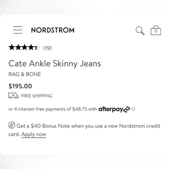 Current Rag &amp; Bone Cate Mid-Rise Skinny Jeans 29 Summer Style G008