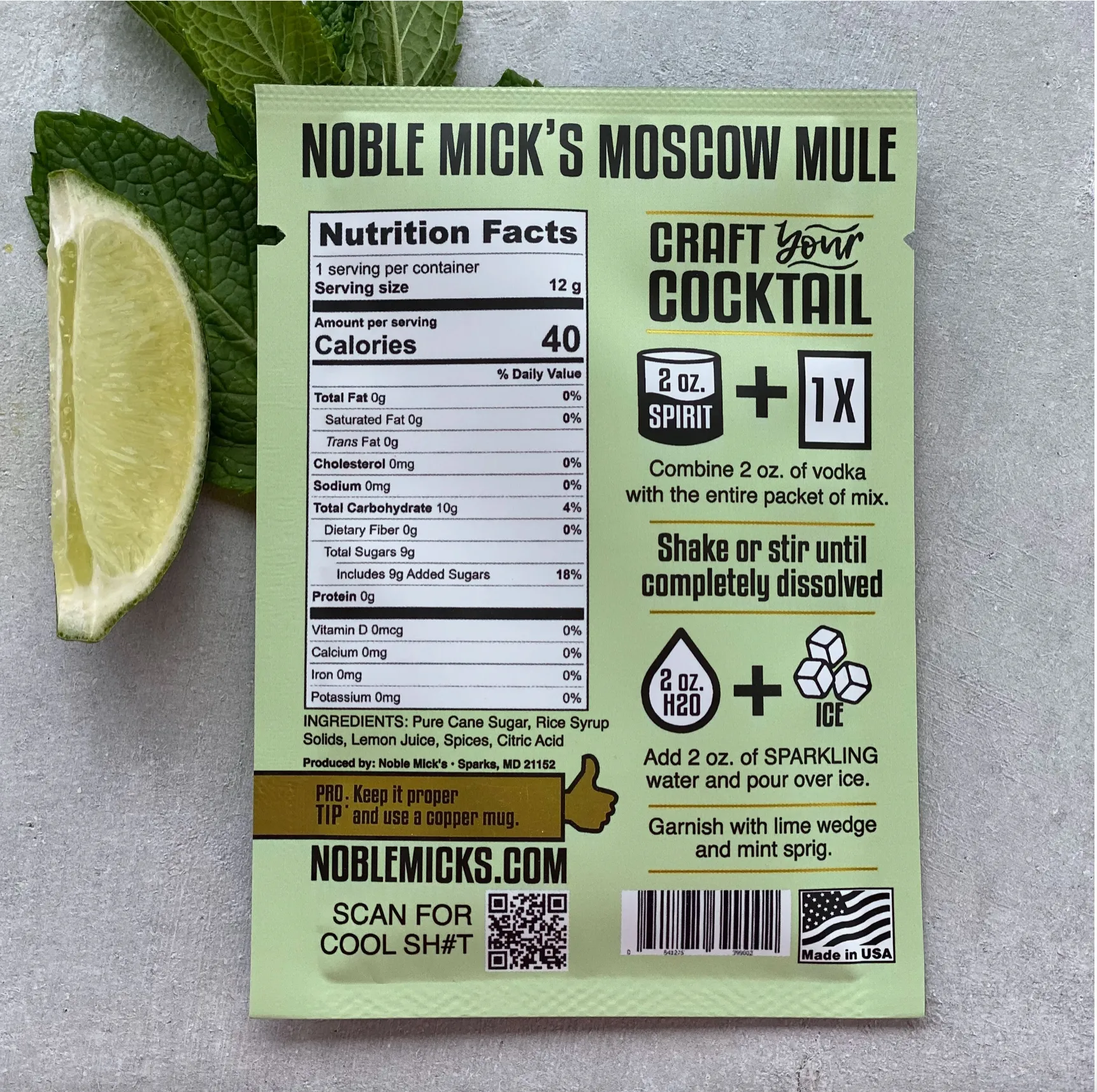 D Noble Mick's Single Serve Craft Cocktails