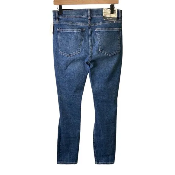 DL1961 Florence Mid-Rise Instasculpt Distressed Ankle Skinny Jeans Stretchy