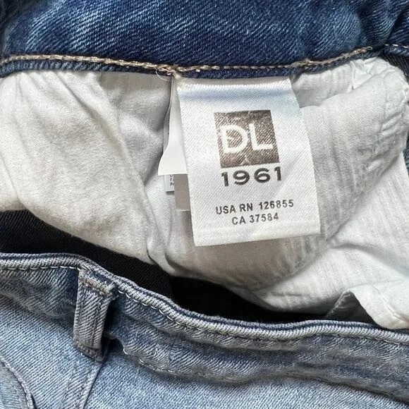 DL1961 Mara Instasculpt Straight Split Ankle Crop Jeans Size 29