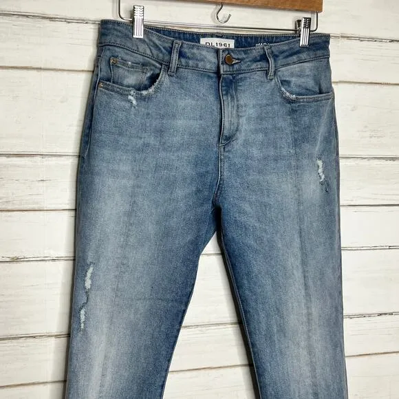 DL1961 Mara Instasculpt Straight Split Ankle Crop Jeans Size 29