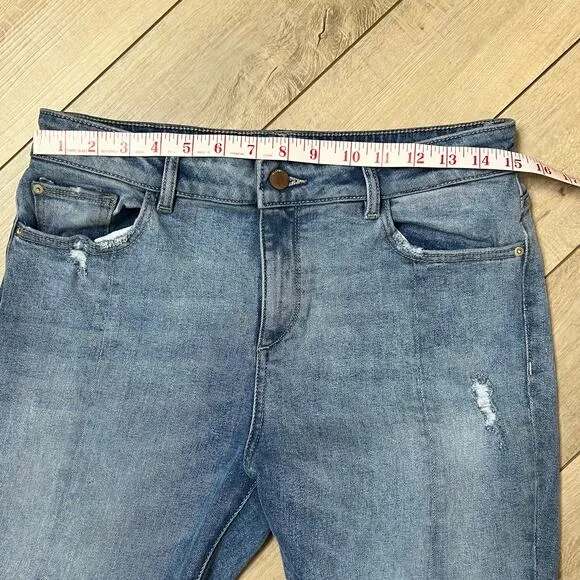 DL1961 Mara Instasculpt Straight Split Ankle Crop Jeans Size 29