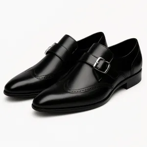 Domoir | Brogue Monkstrap Leather Shoes