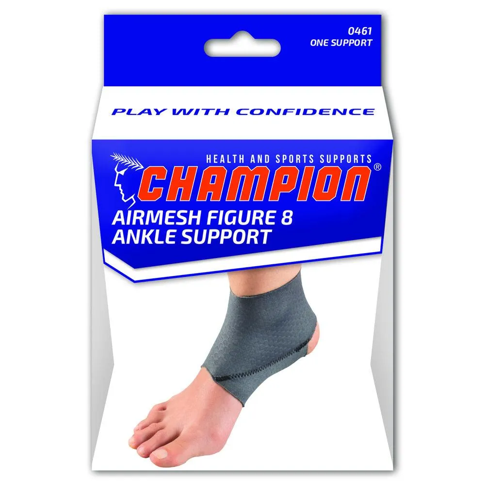 EA/1 AIRMESH FIGURE 8 ANKLE SUPPORT CHARCOAL SMALL