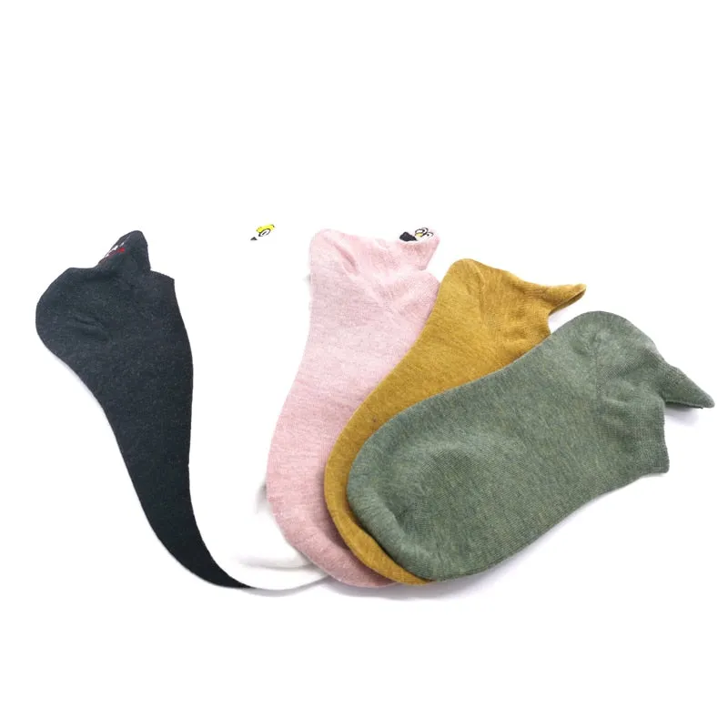 Embroidered Expression Women Socks - 5 Pairs
