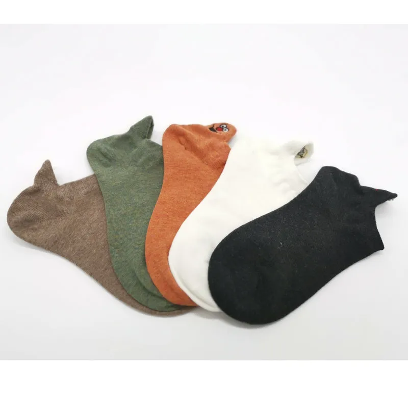 Embroidered Expression Women Socks - 5 Pairs