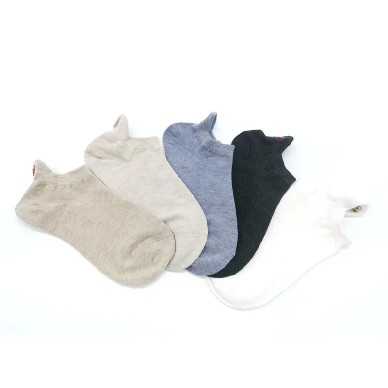 Embroidered Expression Women Socks - 5 Pairs