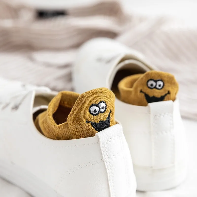 Embroidered Expression Women Socks - 5 Pairs
