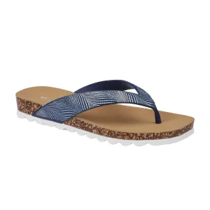 Emma Dawn Women's Toe Post Sandal Navy