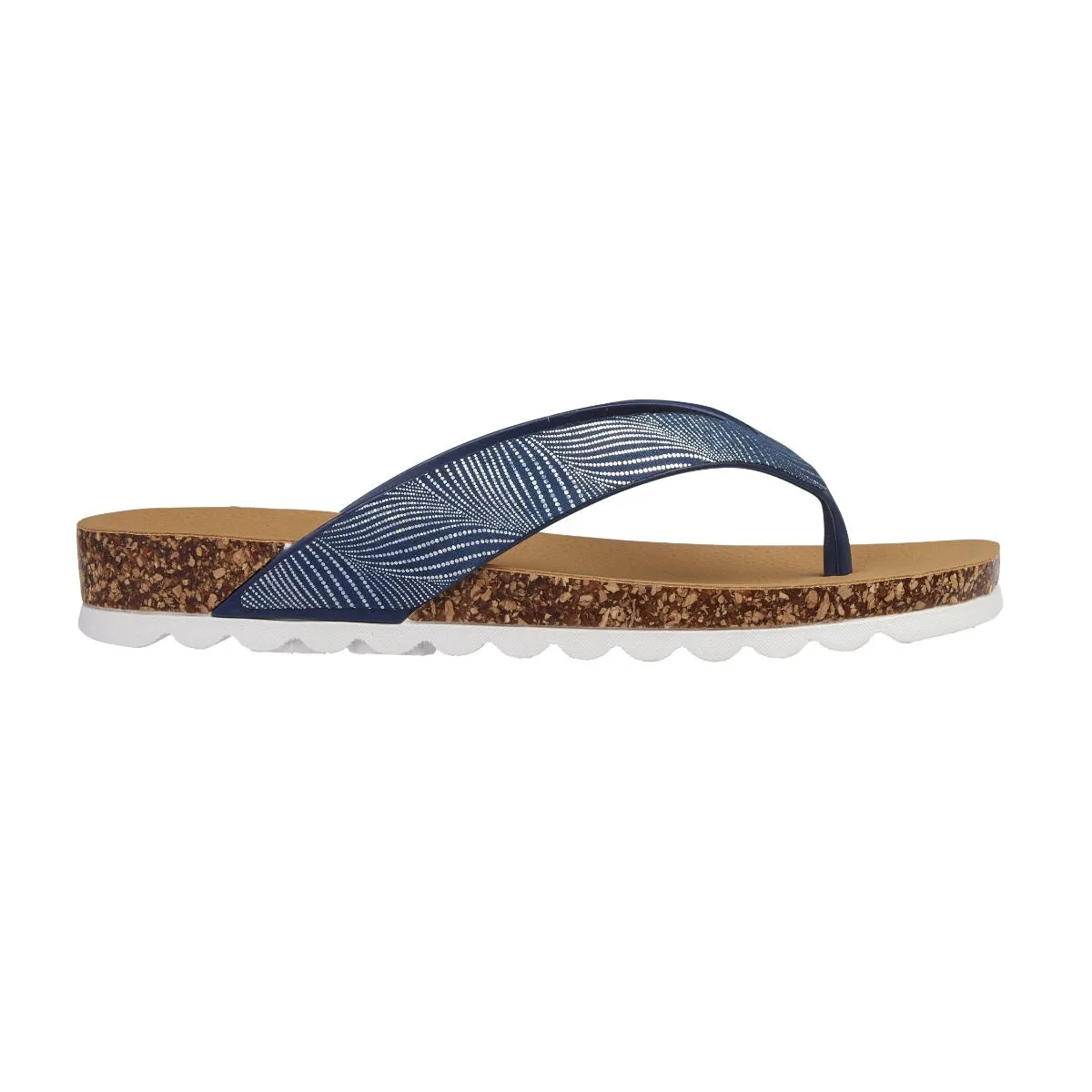 Emma Dawn Women's Toe Post Sandal Navy