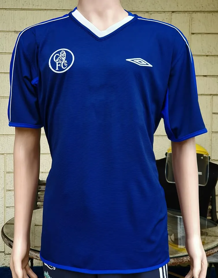ENGLISH PREMIER CHELSEA 2004-05 PREMIER LEAGUE & LEAGUE CUP CHAMPION LEGENDARY ZOLA 25 JERSEY UMBRO REVERSIBLE SHIRT L  SOLD OUT!