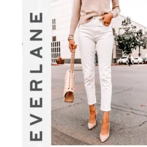 Everlane Jeans White High Rise Ankle jeans