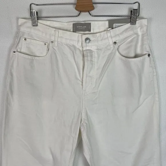 Everlane The 90s Cheeky High Rise Straight Leg Cotton Jean Bone White 31