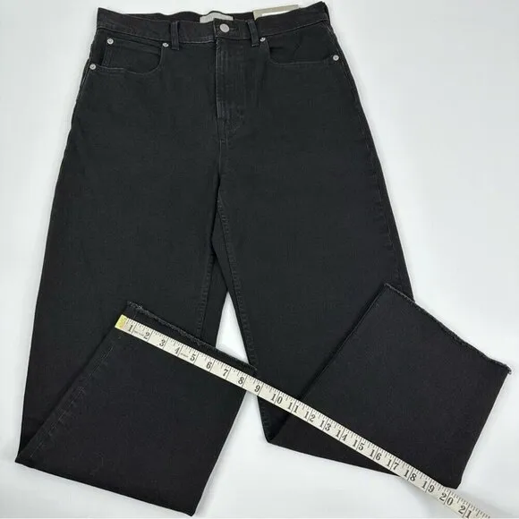 Everlane Women's NWT Coal The Way-High Raw Hem Minimalist Jean W30-32/L27.5