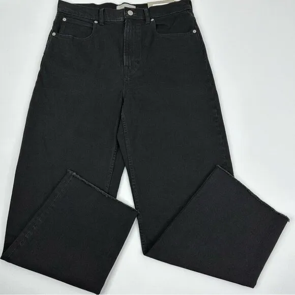Everlane Women's NWT Coal The Way-High Raw Hem Minimalist Jean W30-32/L27.5