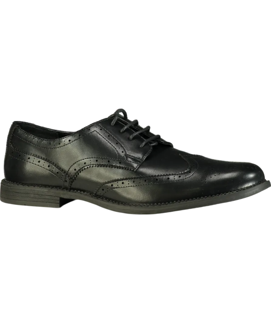 Everyday Black Formal Lace Up Brogue Shoe UK 12 EU 46 👞