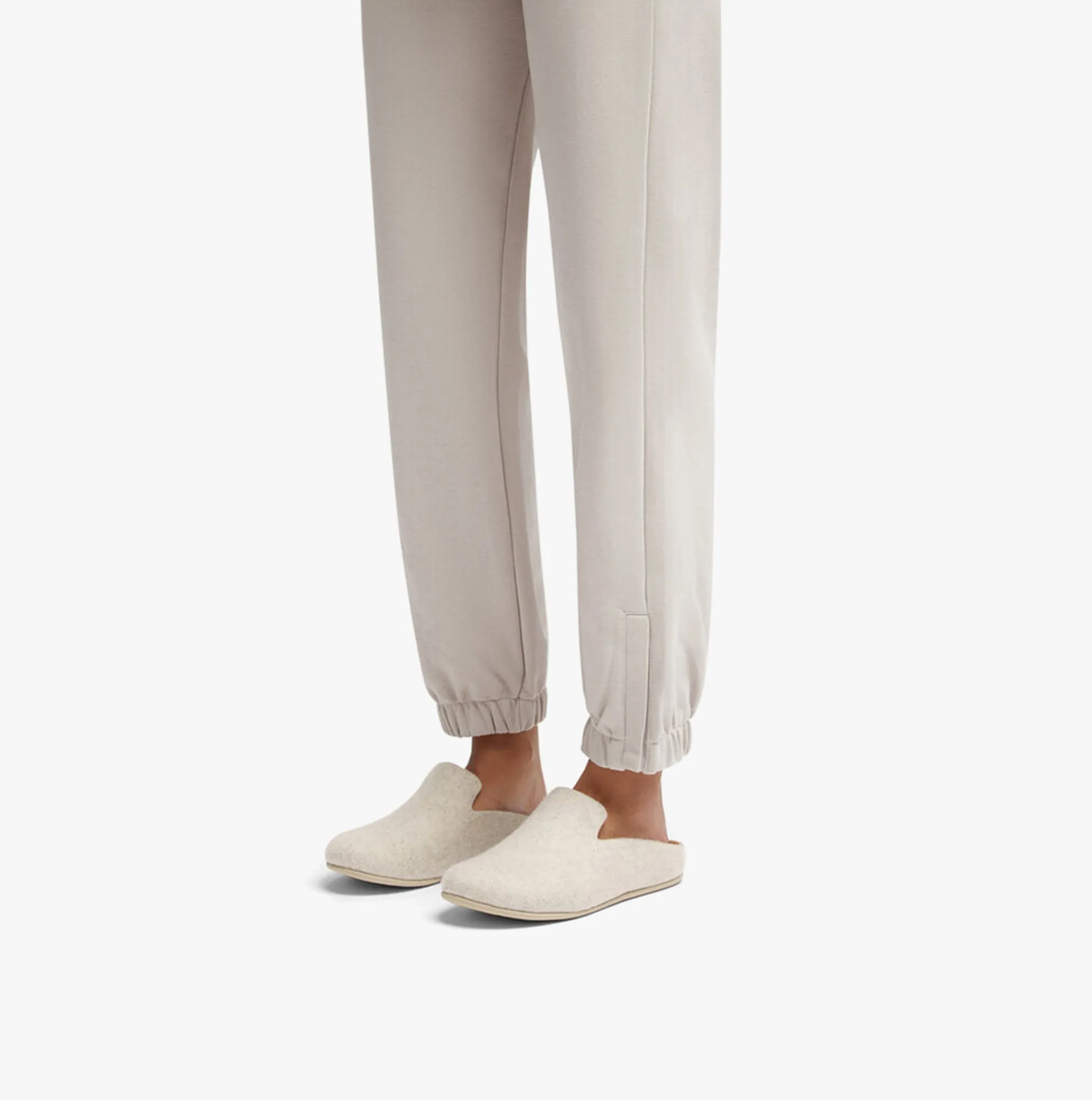 FitFlop CHRISSIE II HAUS e01 Womens Felt Slippers Ivory