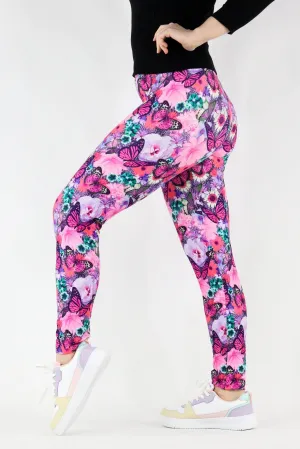 Florescence Butterfly - Casual Full Leggings