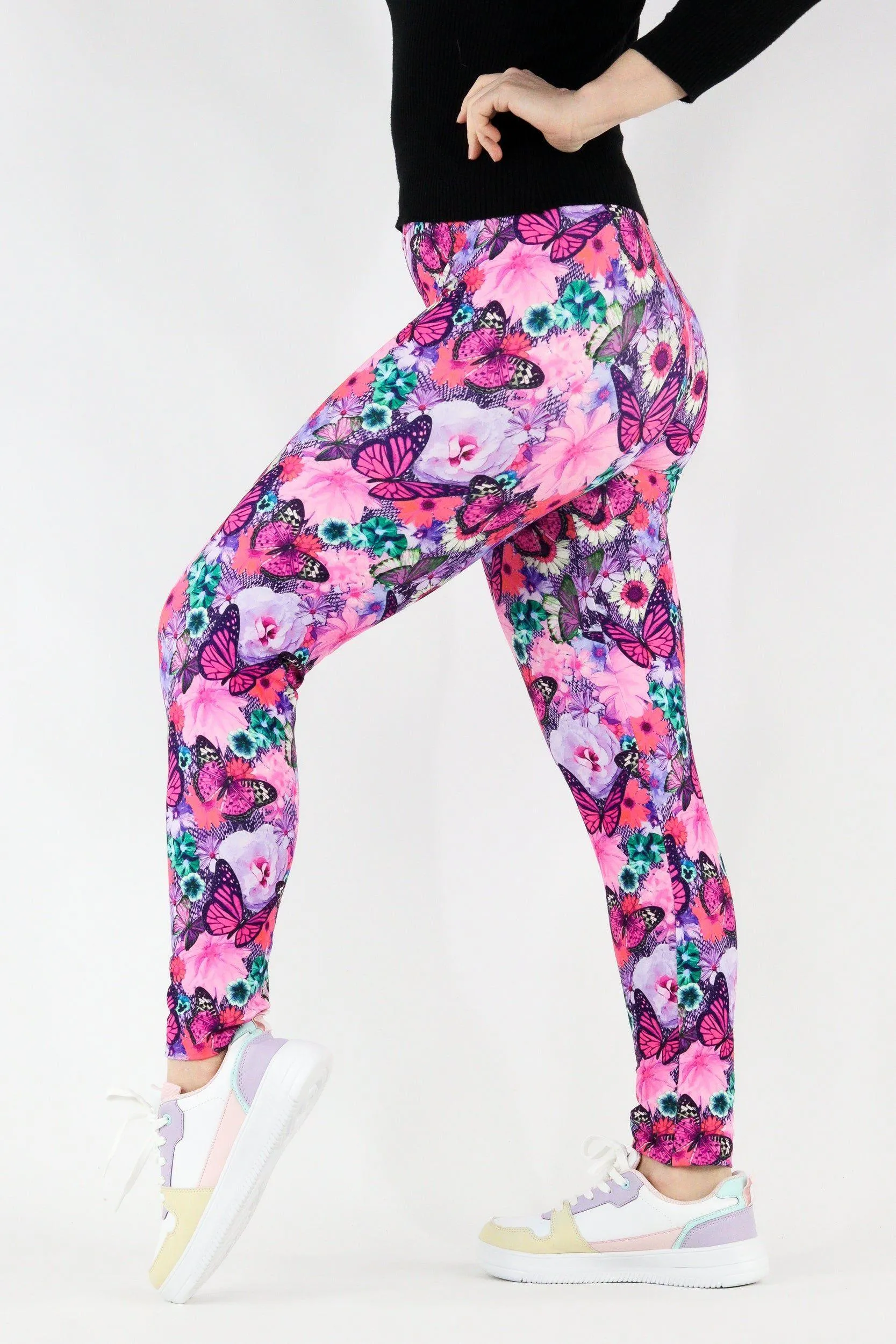 Florescence Butterfly - Casual Full Leggings