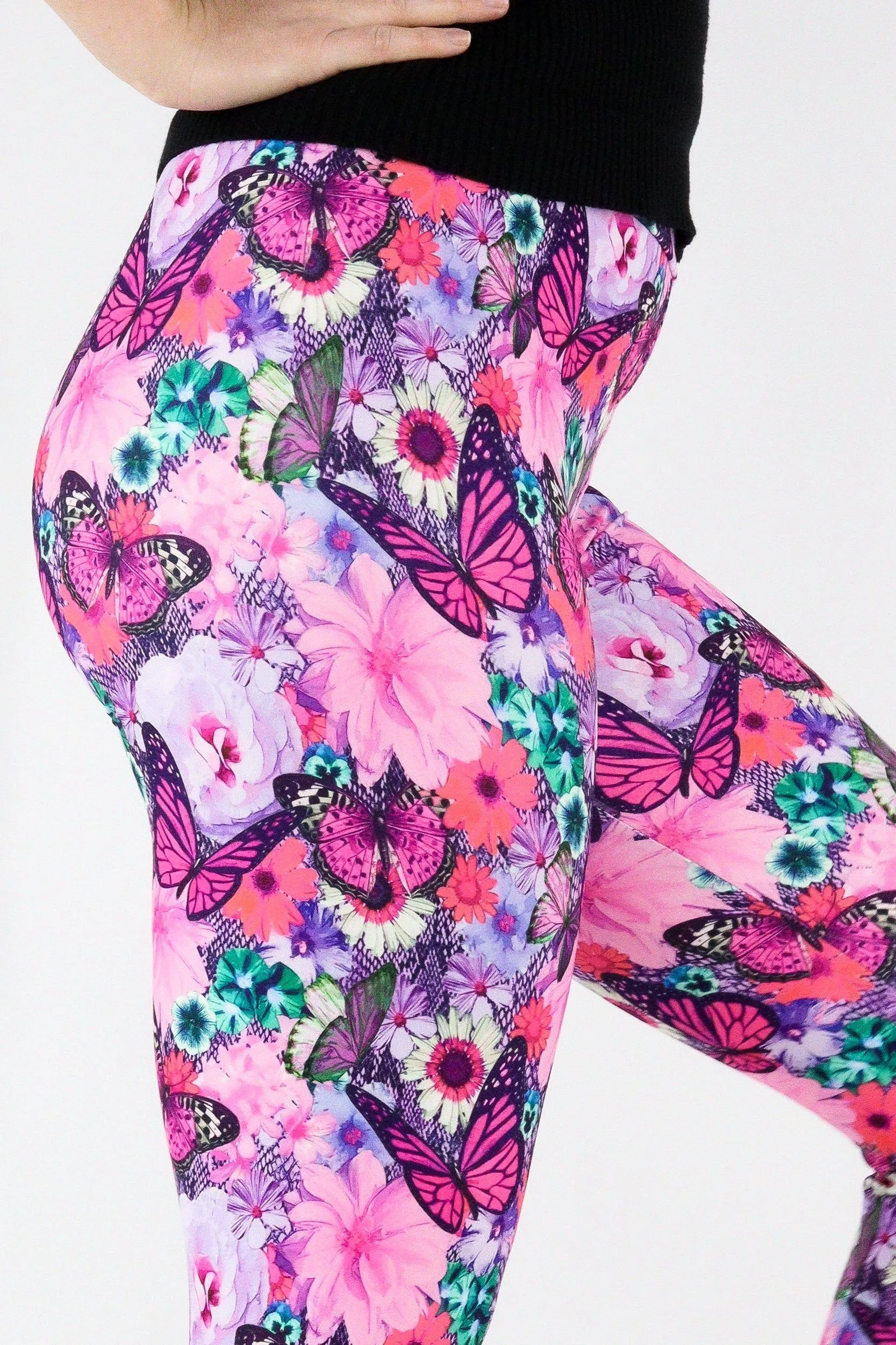 Florescence Butterfly - Casual Full Leggings