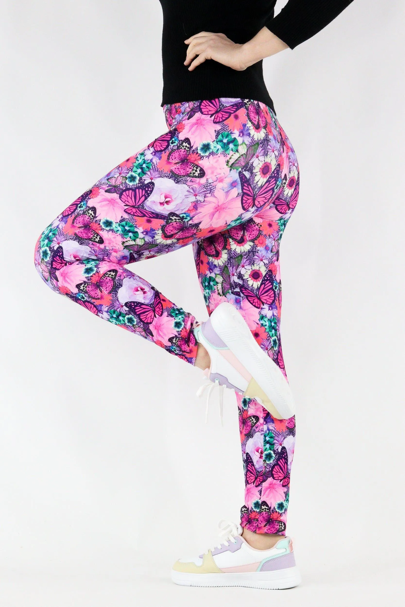 Florescence Butterfly - Casual Full Leggings