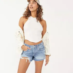 Free people Good Times Relaxed Shorts dark rinse size 27