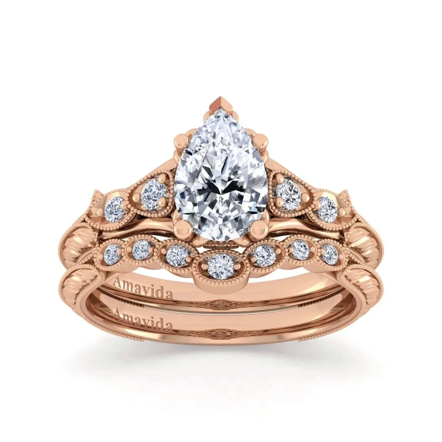 Gabriel & Co. "Chelsea" Pear Cut Diamond Engagement Ring