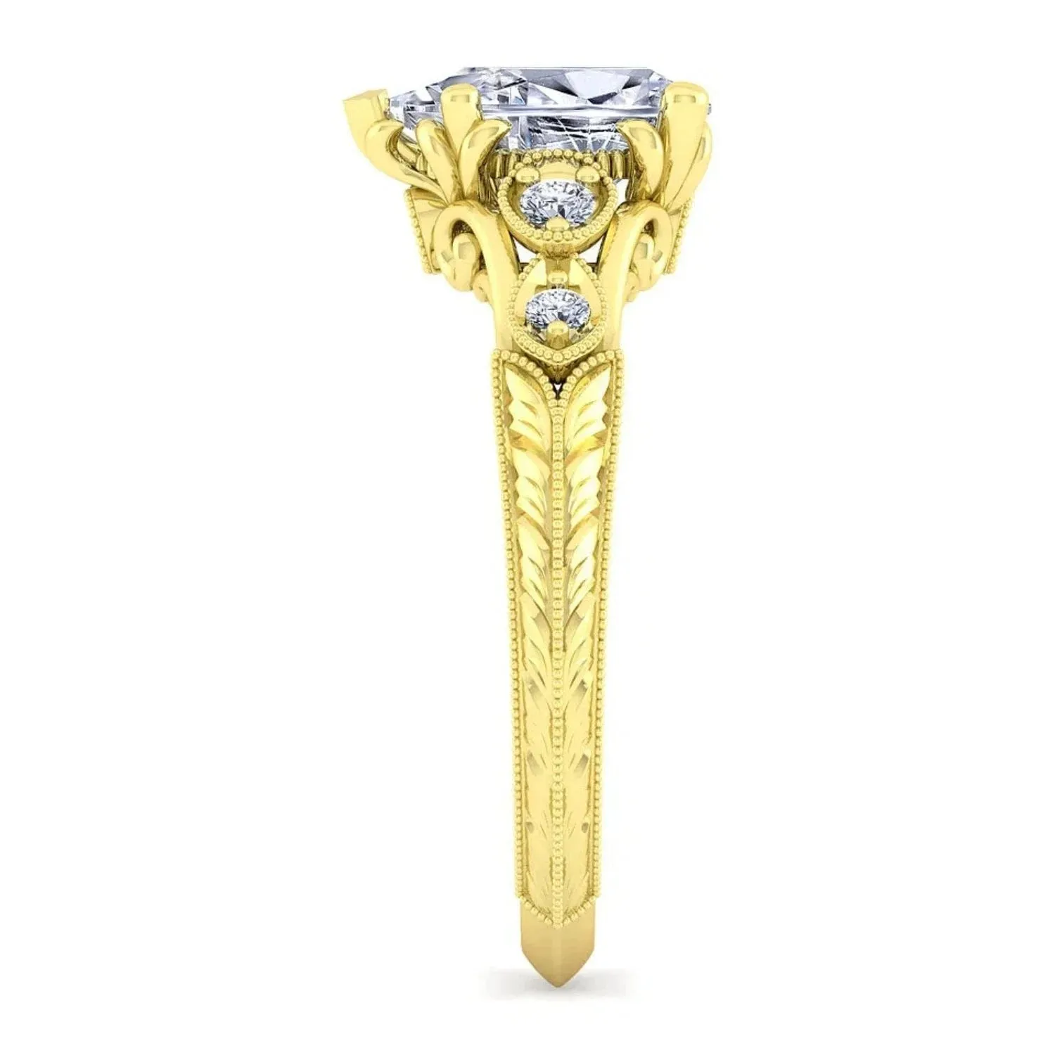 Gabriel & Co. "Chelsea" Pear Cut Diamond Engagement Ring