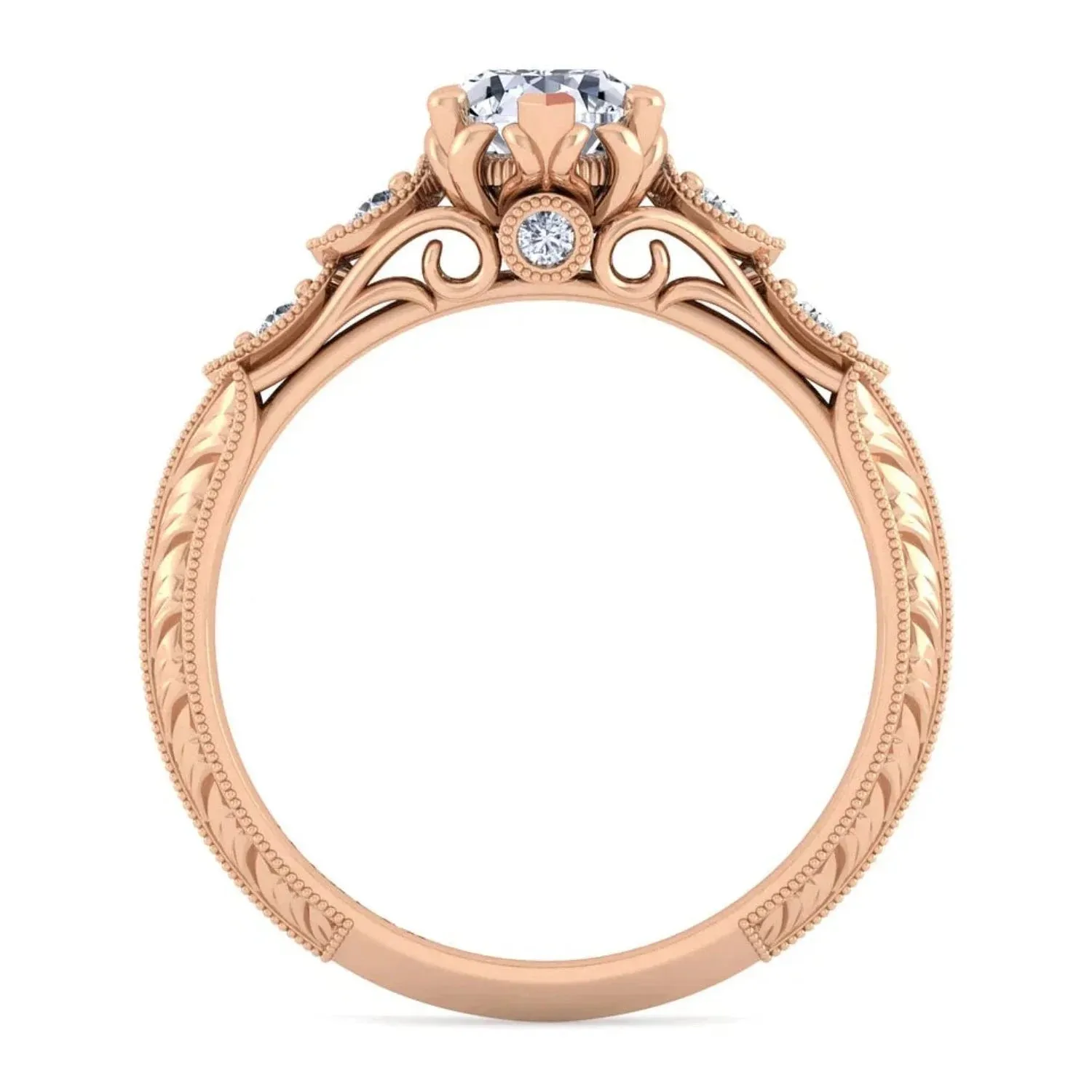 Gabriel & Co. "Chelsea" Pear Cut Diamond Engagement Ring