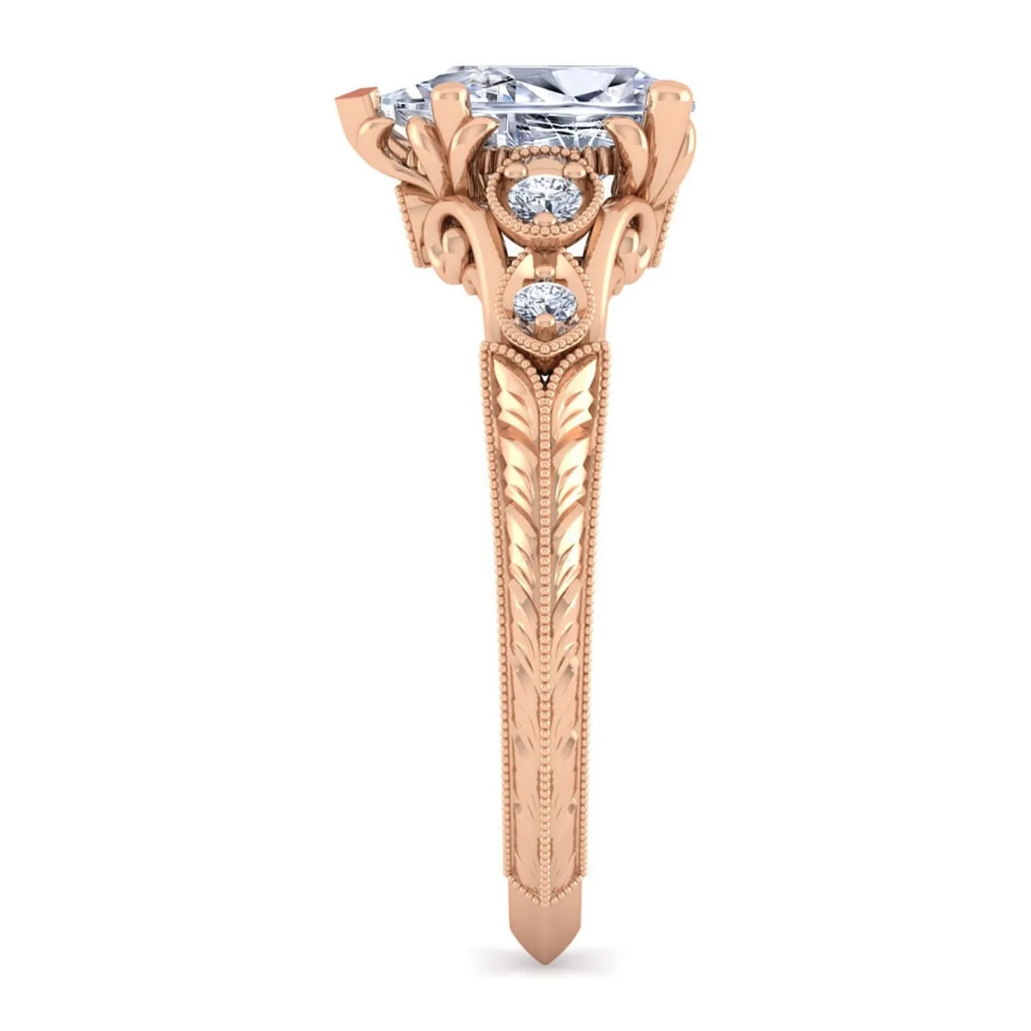 Gabriel & Co. "Chelsea" Pear Cut Diamond Engagement Ring