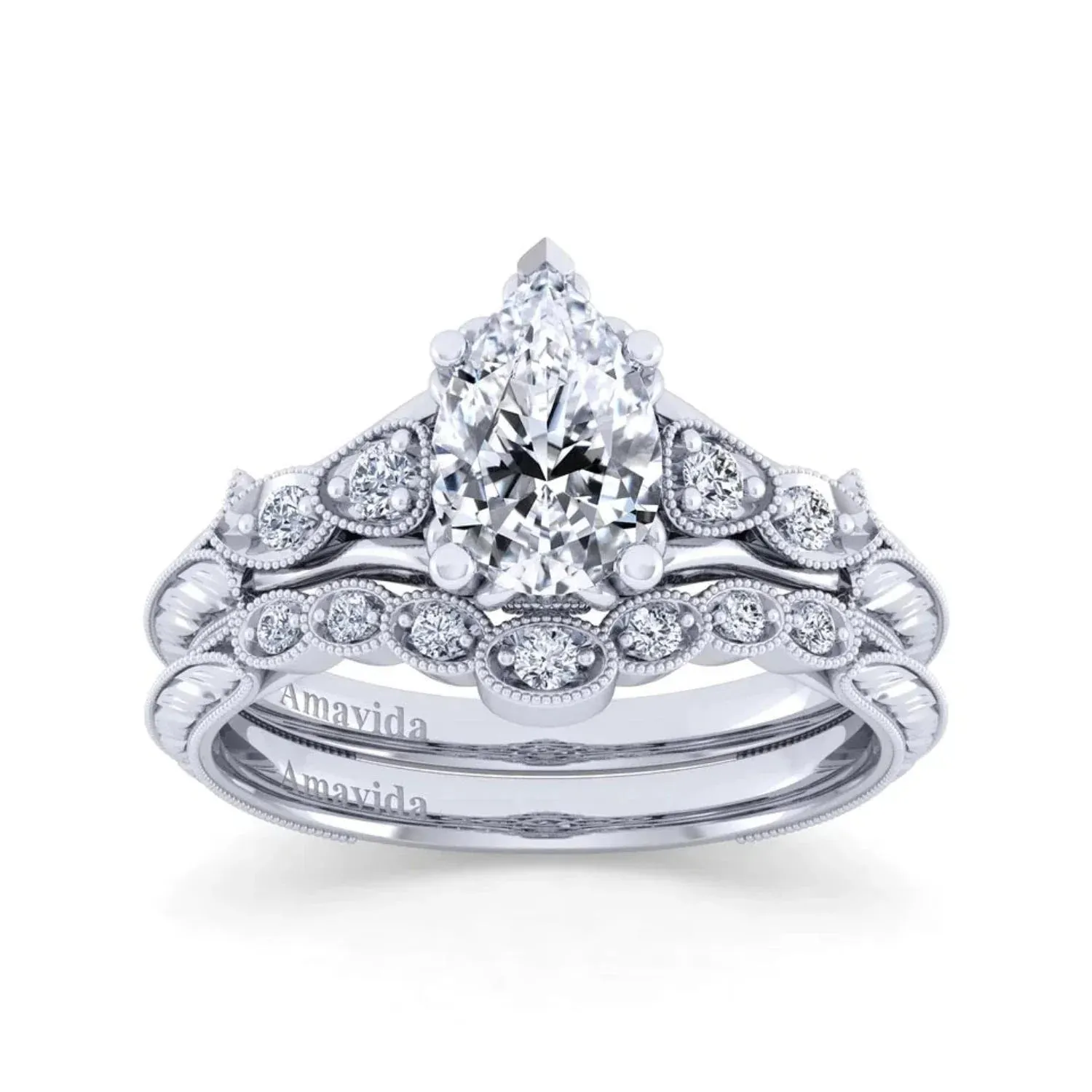 Gabriel & Co. "Chelsea" Pear Cut Diamond Engagement Ring