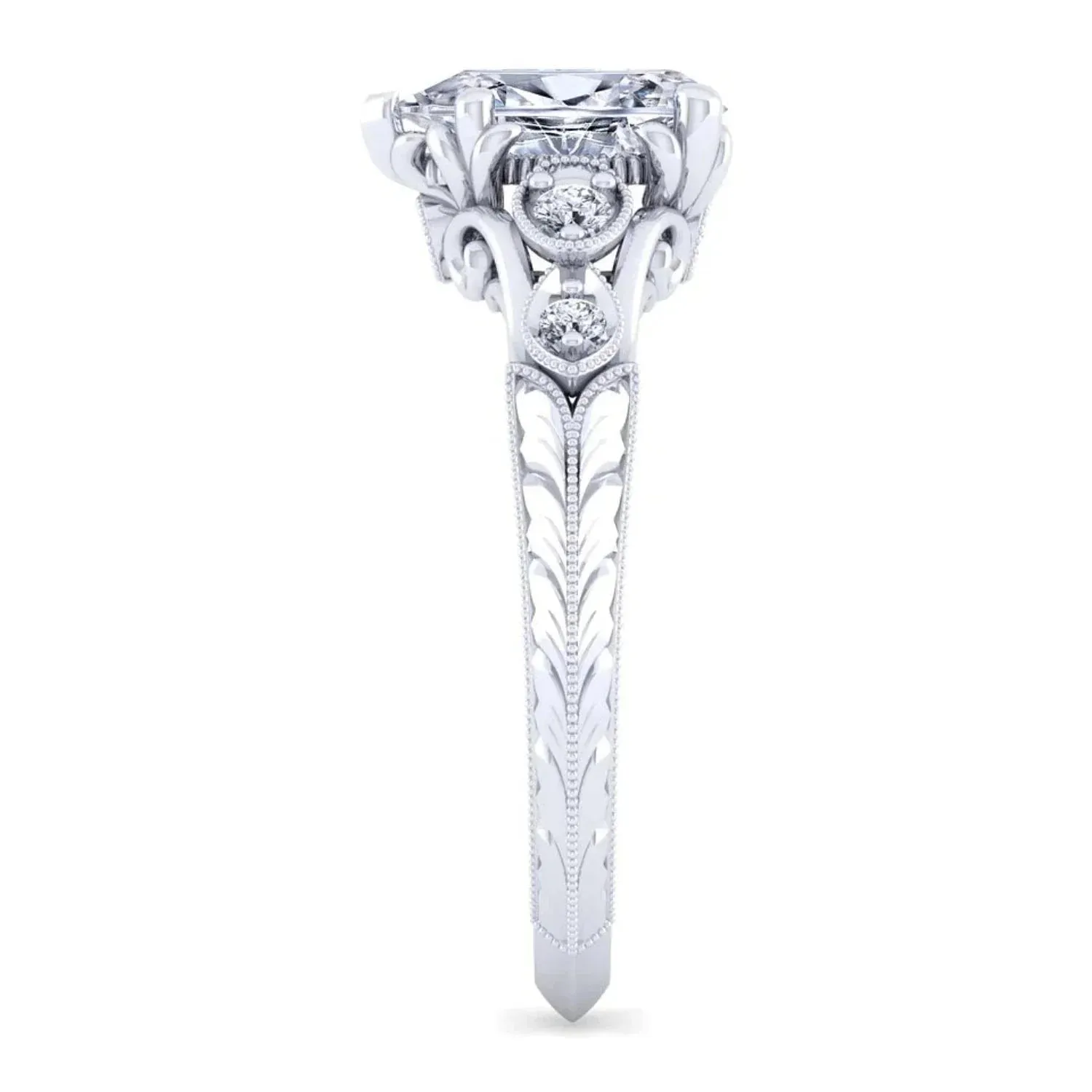 Gabriel & Co. "Chelsea" Pear Cut Diamond Engagement Ring