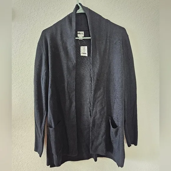 💚HP💚NWT J. Crew Factory Chelsea Cotton Sweater Blazer Jacket in Black size M