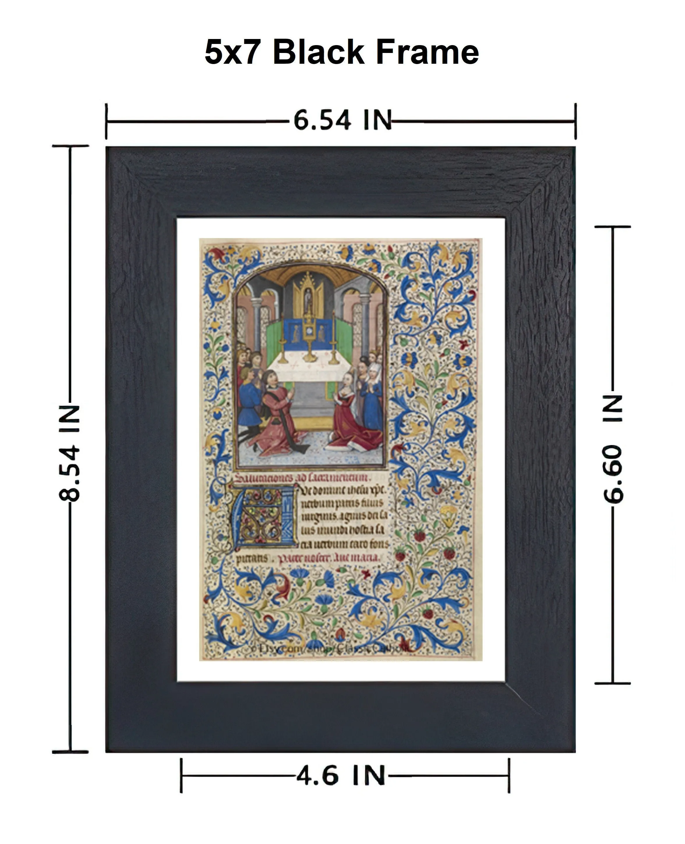 Illuminated Manuscript -- The Adoration of the Eucharist. – Medieval Catholic Art Print – Willem Vrelant- Archival Quality
