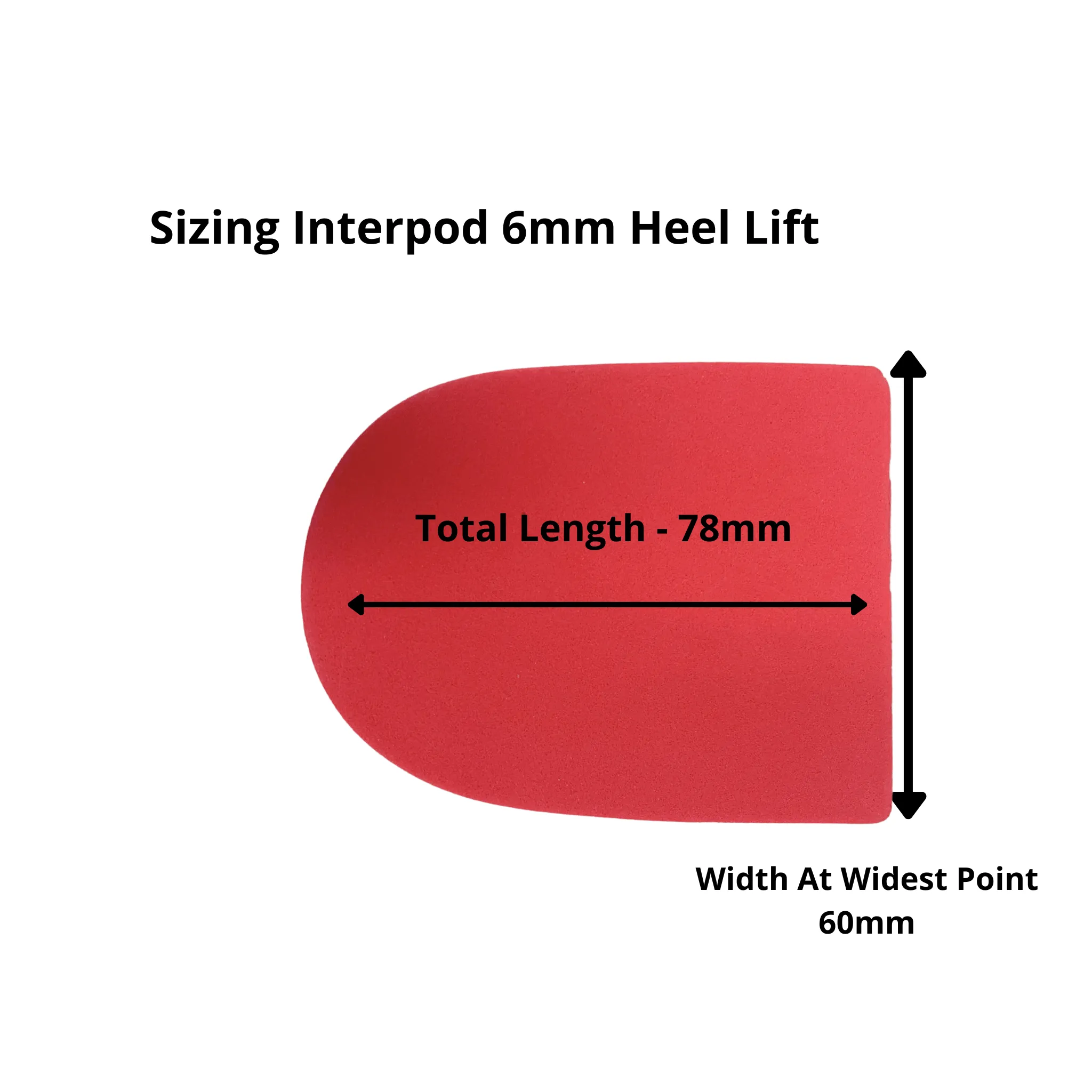 Interpod Heel Lifts - 6mm x 1 Pair