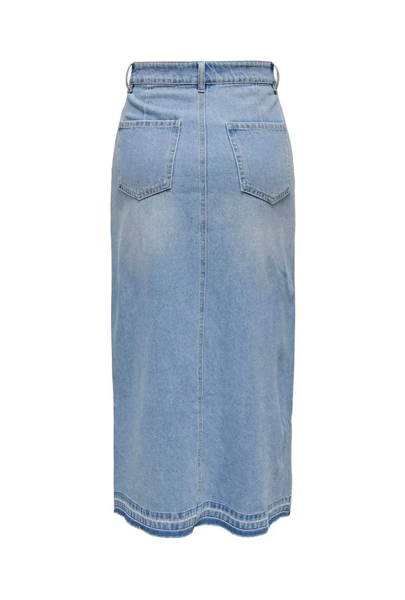 JDY BELLA HW LONG DENIM SKIRT