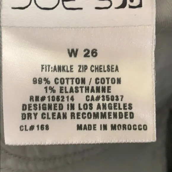 Joe's Chelsea Ankle Railroad Striped Jeans Size 26