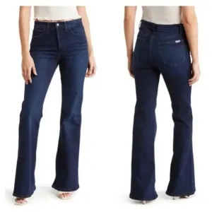 Joe’s High Rise Flare Leg Denim Blue Jeans in Veles Size 24 NWT