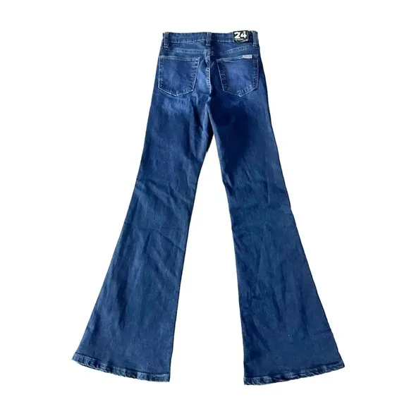 Joe’s High Rise Flare Leg Denim Blue Jeans in Veles Size 24 NWT