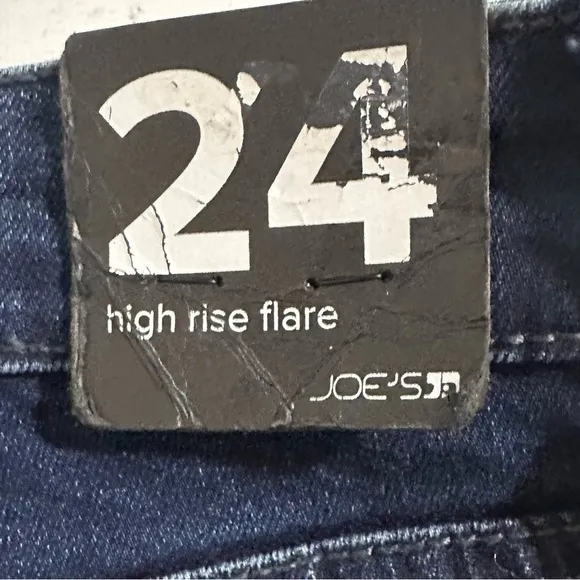 Joe’s High Rise Flare Leg Denim Blue Jeans in Veles Size 24 NWT