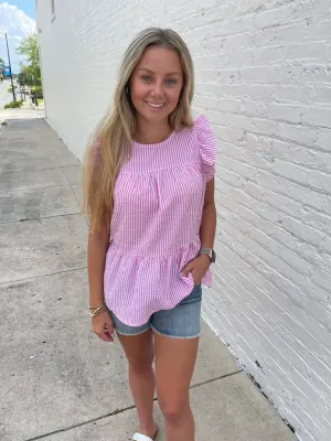 JULIA JAMES SUMMER TOP PINK