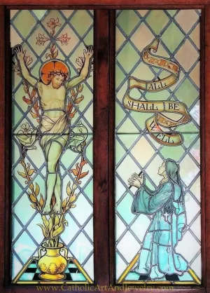 Julian of Norwich – based on Stained Glass – Catholic Art Print – Catholic Gift – Archival Quality