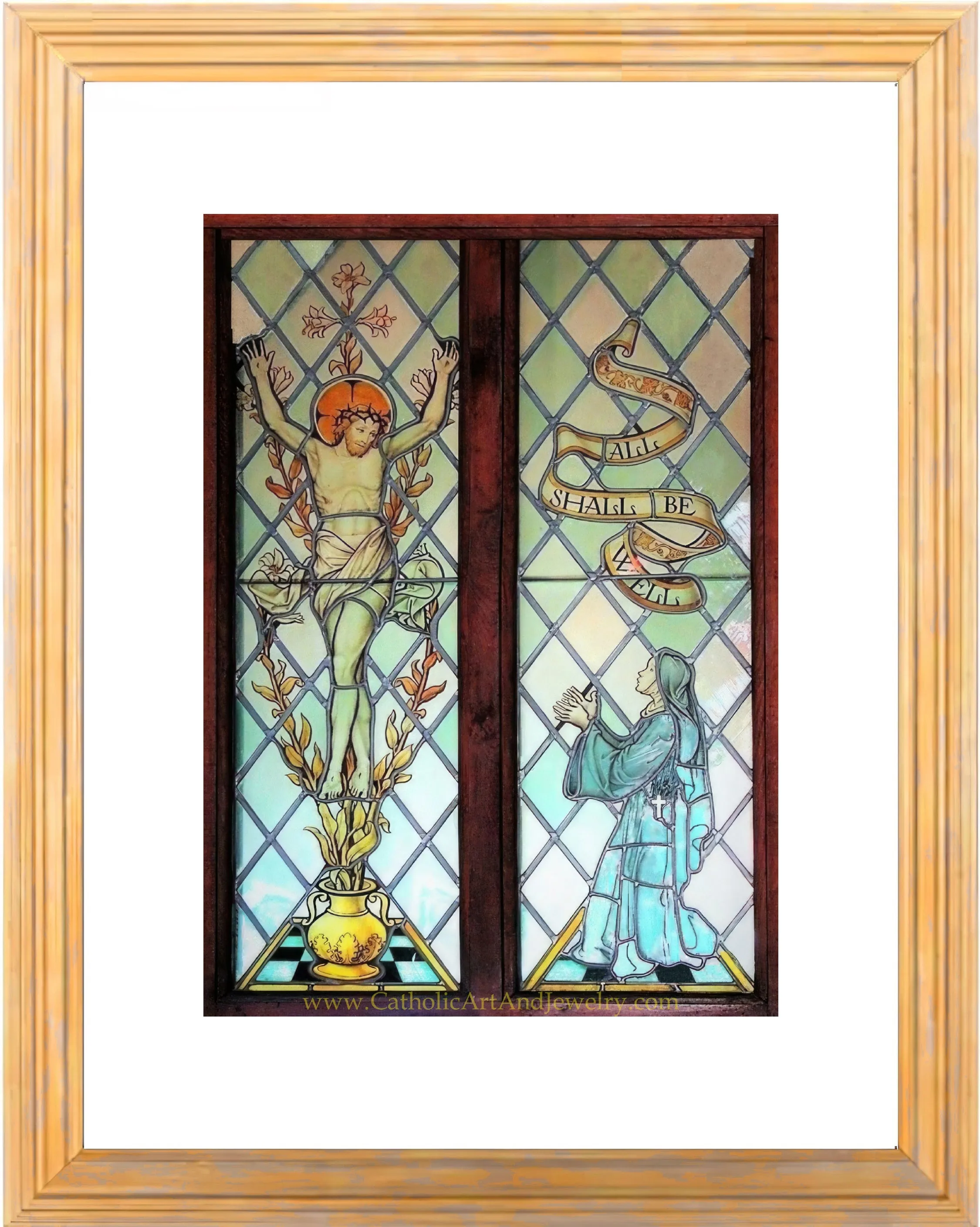 Julian of Norwich – based on Stained Glass – Catholic Art Print – Catholic Gift – Archival Quality