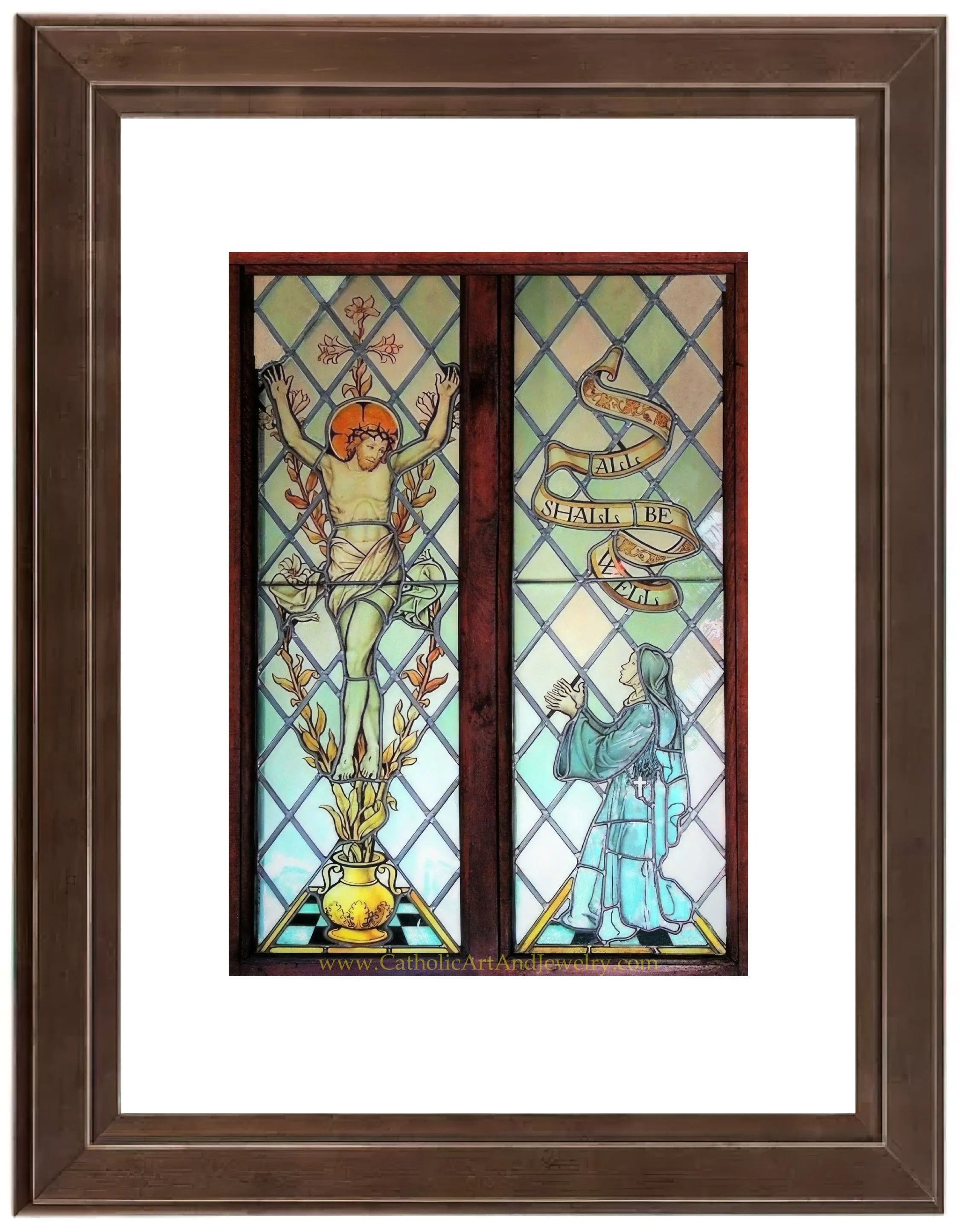 Julian of Norwich – based on Stained Glass – Catholic Art Print – Catholic Gift – Archival Quality