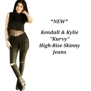 Kendall &amp; Kylie Jeans | NEW | High-Rise | Distressed | Black | Celeb-Style
