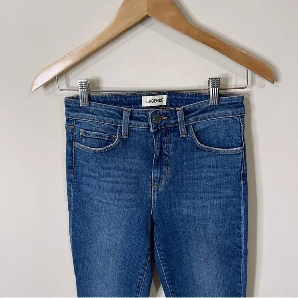 L’agence Medium Wash High Rise Stretch Skinny Jeans Size 25